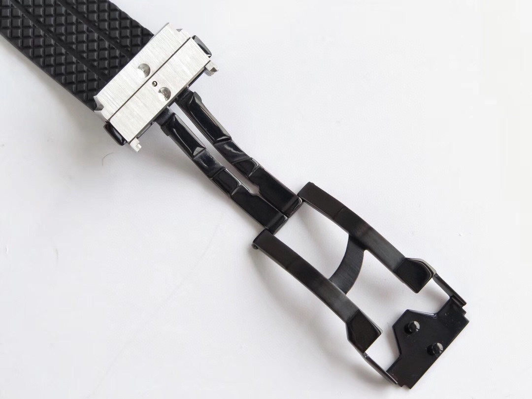 Chronograph -Black Silver - Black Rubber - Automatic - 44mm
