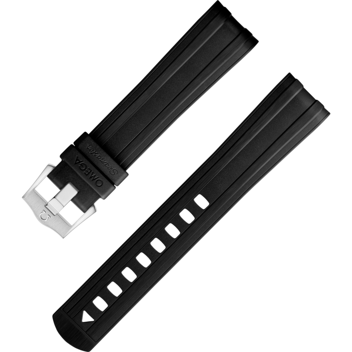Black Rubber Strap for S-Master 45.5mm