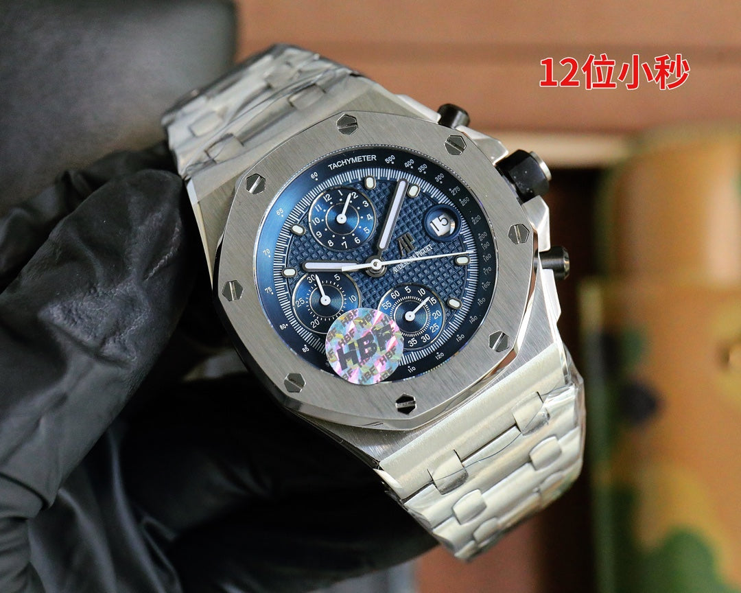 Chronograph- L Size -Blue Ceramic- 904L Steel - Automatic - 44mm