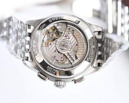 Chronograph - Green White - Silver 316L Steel - Automatic - 42mm